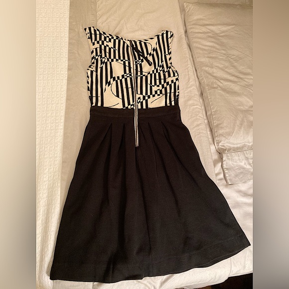 Black-and-white Knee Length Anthropologie Dress - Picture 2 of 3